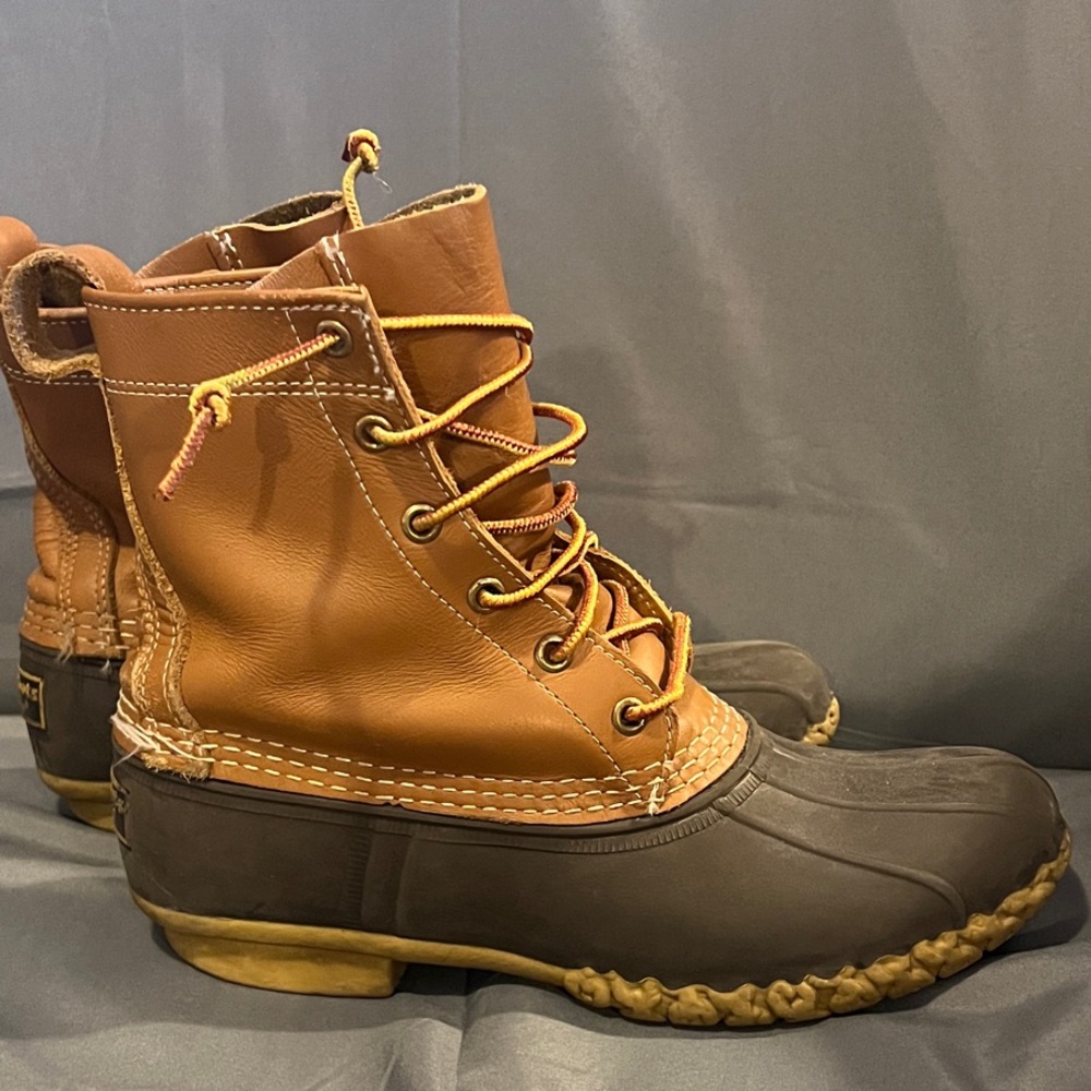Original L.L. Bean Brown and Tan Bean Boots